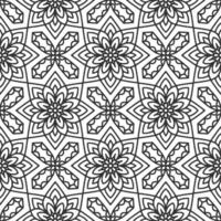 motif floral ethnique sans couture avec des mandalas vecteur