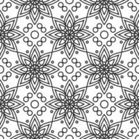 motif floral ethnique sans couture avec des mandalas vecteur