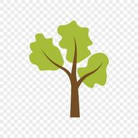 Facile arbre icône. forêt et jardin symbole. vecteur illustration