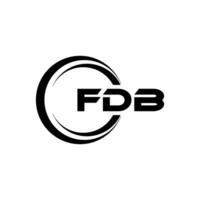 fdb logo conception, inspiration pour une unique identité. moderne élégance et Créatif conception. filigrane votre Succès avec le frappant cette logo. vecteur