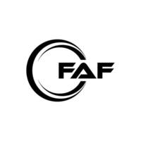 faf logo conception, inspiration pour une unique identité. moderne élégance et Créatif conception. filigrane votre Succès avec le frappant cette logo. vecteur