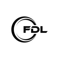 fdl logo conception, inspiration pour une unique identité. moderne élégance et Créatif conception. filigrane votre Succès avec le frappant cette logo. vecteur