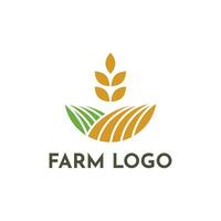 blé ferme logo conception Créatif idée vecteur
