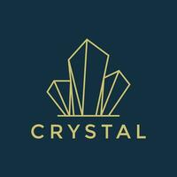 Créatif illustration moderne ligne cristal signe logo icône vecteur modèle