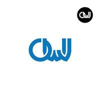 lettre owj monogramme logo conception vecteur