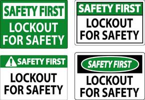 sécurité premier signe, lock-out pour sécurité vecteur