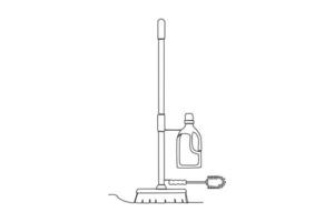 une ensemble de nettoyage des sols outils vecteur