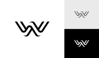 lettre w géométrique initiale monogramme logo conception vecteur