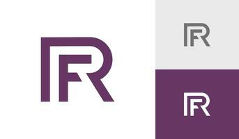 lettre rf initiale monogramme logo conception vecteur