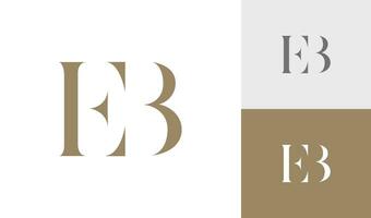 luxe lettre eb initiale monogramme logo conception vecteur