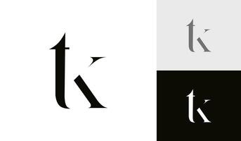 lettre tk initiale monogramme logo conception vecteur