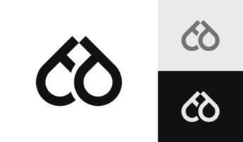 lettre td initiale monogramme logo conception vecteur