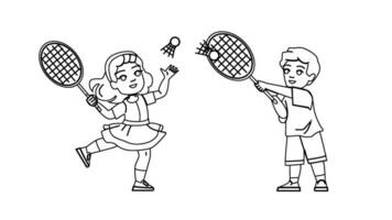 badminton enfant vecteur