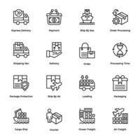 la logistique livraison ligne vecteur Icônes ensemble