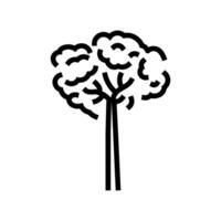 Brésil écrou arbre ligne icône vecteur illustration