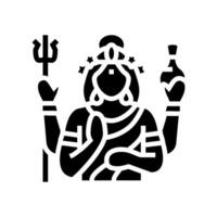 Mohini Dieu Indien glyphe icône vecteur illustration