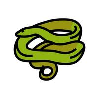 anaconda animal serpent Couleur icône vecteur illustration