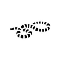 Montagne Roi serpent serpent glyphe icône vecteur illustration