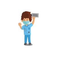 illustration vectorielle de conception de personnage succès infirmière pour la journée internationale des infirmières vecteur