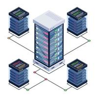 réseau de serveurs de données vecteur
