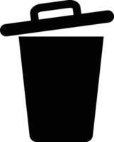 poubelle poubelle icône vecteur dans branché style isolé sur blanc Contexte