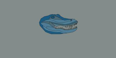 Créatif et unique conception de crocodile visage vecteur illustration.