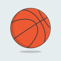 basketball Balle dessin animé vecteur illustration. basketball logo plat icône contour