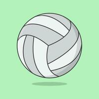 volley-ball Balle dessin animé vecteur illustration. volley-ball plat icône contour