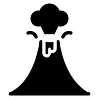 éruption glyphe icône vecteur