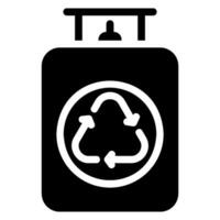 icône de glyphe de gaz vecteur