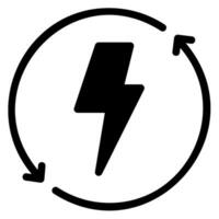icône de glyphe d'énergie renouvelable vecteur