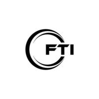 fti logo conception, inspiration pour une unique identité. moderne élégance et Créatif conception. filigrane votre Succès avec le frappant cette logo. vecteur