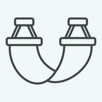 icône hamac. en relation à camping symbole. ligne style. Facile conception modifiable. Facile illustration vecteur