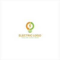 électrique logo et la nature blub logo vecteur