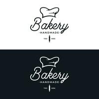 délicieux et savoureux biologique Frais cuit boulangerie magasin logo conception rétro logo.vintage pour boulangerie boutique, étiquette ou badge, entreprise. vecteur