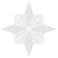 décoratif géométrique chiffre. noir contour guilloché conception élément. une vecteur