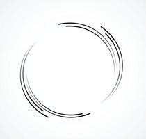 lignes abstraites en forme de cercle, élément de conception, forme géométrique, cadre de bordure rayé pour l'image, logo rond de technologie, illustration vectorielle en spirale vecteur