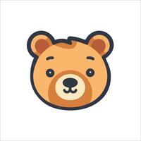 cette mignonne ours logo dans vecteur illustration ajoute une toucher de charme et la convivialité à tout conception projet.