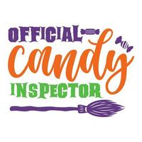 officiel bonbons inspecteur content Halloween vecteur