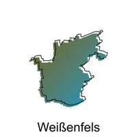 carte de Weibenfels illustration conception. allemand pays monde carte international vecteur modèle