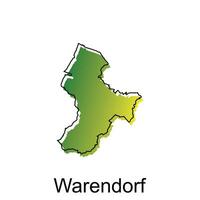 carte de warendorf illustration conception. allemand pays monde carte international vecteur modèle