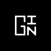 Gin lettre logo vecteur conception, Gin Facile et moderne logo. Gin luxueux alphabet conception