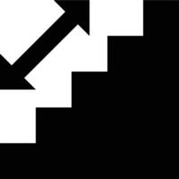 escaliers en haut escalier mécanique icône symbole image vecteur. illustration de en haut isolé Succès concept conception image. vecteur