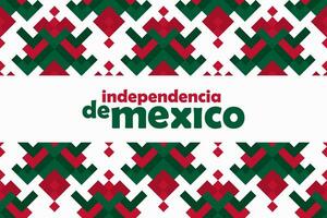 sans couture modèle Mexique indépendance journée horizontal bannière vecteur plat conception