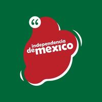 viva Mexique indépendance journée discours bulle vecteur