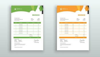 Créatif moderne facture d'achat ou citation modèle pour votre affaires vecteur