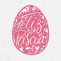 Typographie Feliz Pascua vecteur