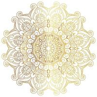 d'or mandala.mandala de lujo .couleur dorado vecteur