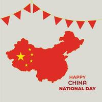 vecteur illustration de les gens république de Chine nationale jour, drapeau, salutation carte et bannière conception