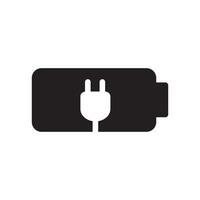 batterie chargeur électrique batterie icône vecteur conception illustration